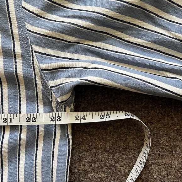 VTG 90s Disney Snow White Seven Dwarfs Embroidered Button Up Shirt Men L Striped - Picture 12 of 12